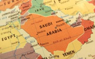 Saudiarabien karta på ryska